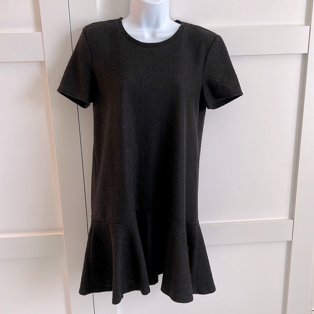 Zara black dress drop waist small